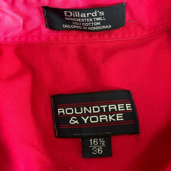 Magenta Tie Dye Button Down Shirt Size 16.5/36 - Picture 8 of 8